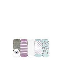 Polar Bear Ankle Socks - 5 Pack