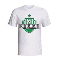 portugal country logo t shirt white kids