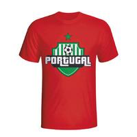 portugal country logo t shirt red kids