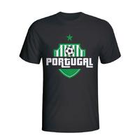 portugal country logo t shirt black kids