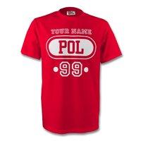 poland pol t shirt red your name kids