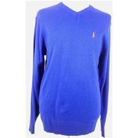 Polo By Ralph Lauren Size M High Quality Soft and Luxurious Knitted Blue Jumper