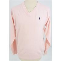 Polo By Ralph Lauren Size L High Quality Soft and Luxurious Pure Cashmere Powder Pink Jumper