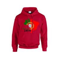 portugal 2014 country flag hoody red kids