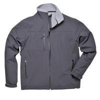 Portwest Soft Shell Jacket Polyester Water Resistant Black (Large)