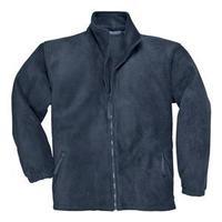 Portwest Heavy Fleece Jacket Polyester Zipped Pockets Navy (Medium)