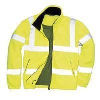 Portwest High Visibility Fleece Jacket Polyester Zip Pockets Yellow (Large)