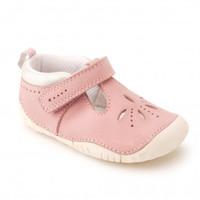 polly pink nubuck girls t bar pre walkers