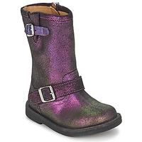 Pom d\'Api HIKE BIKER girls\'s Children\'s High Boots in purple