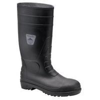 Portwest Steelite Safety Wellington Boots Steel Toecap Slip Resistant Nylon Lining Black (Size 9)