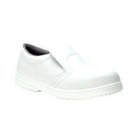 Portwest S2 Hygiene Slip-On Safety Shoes Self Cleaning Outsole White (Size 6)