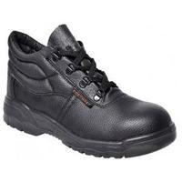 Portwest Steelite S1P D Ring Chukka Boots Steel Toecap & Midsole Leather Slip-Resistant Size 4 (Black)