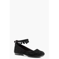 pom ankle band ballet black