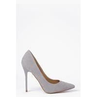 pointed court heel grey