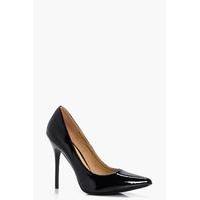 Pointed Toe Stiletto Court - black