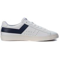 Pony sneaker in white and blue navy leather men\'s Trainers in white