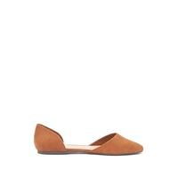 Pointed Faux Suede Flats