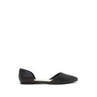 Pointed Faux Leather Flats