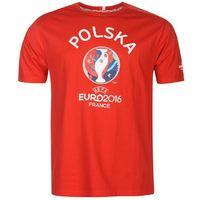 poland uefa euro 2016 graphic t shirt red