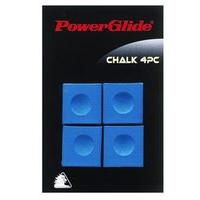 Powerglide Snooker/Pool Blue Chalk - Pack of 4