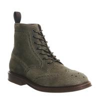 Poste Caeser Brogue Boot KHAKI SUEDE