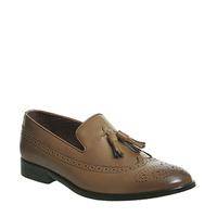 poste fragola tassel loafer tan leather