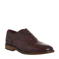 poste dolce toecap brogue burgundy leather