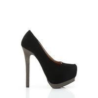 pointed toe velour platform shoes