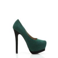 pointed toe velour platform shoes