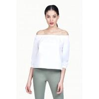 POPLIN BARDOT BLOUSE