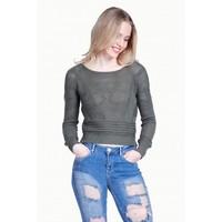 POINTELLE CROP JUMPER