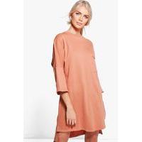 Pocket Sweat Dress - rust