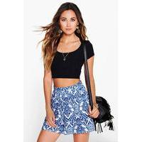 Porcelain Print Flippy Shorts - blue