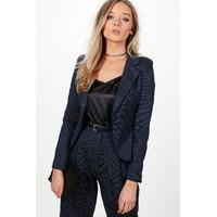 Polka Dot Blazer - navy