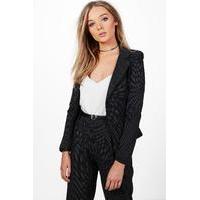 Polka Dot Blazer - black