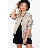 Pocket Front Utility Jacket - stone