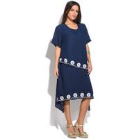 pomme rouge dress nina womens long dress in blue