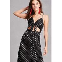 Polka-Dot Cutout Cami Dress