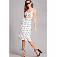 Polka-Dot Cutout Cami Dress