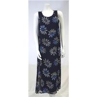 pomodoro size 14 navy flower print summer dress pomodoro size 14 blue  ...