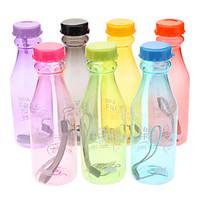 portable bpa free 550ml leakproof bottle with straprandom colors