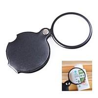 Pocket 6X Coating Optical Lens Magnifier with Rotatable PU Leather Cover