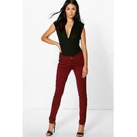 Ponte Super Skinny Stretch Trousers - wine