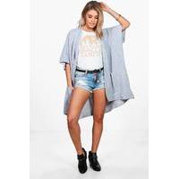 Pocket Cape Cardigan - grey