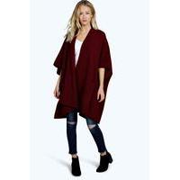 pocket cape cardigan wine