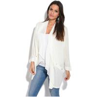 Pomme Rouge Cardigan KENZA women\'s Cardigans in white