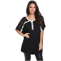 Pomme Rouge Tunic LUNA women\'s Tunic dress in black