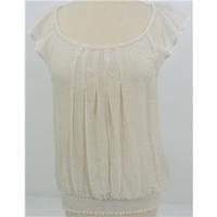 Poetry Size M Cream Top With Lace Detailing
