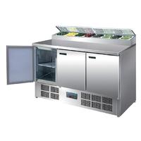 polar refrigerated pizza and salad prep counter 390ltr