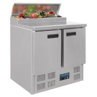 polar refrigerated pizza and salad prep counter 254ltr